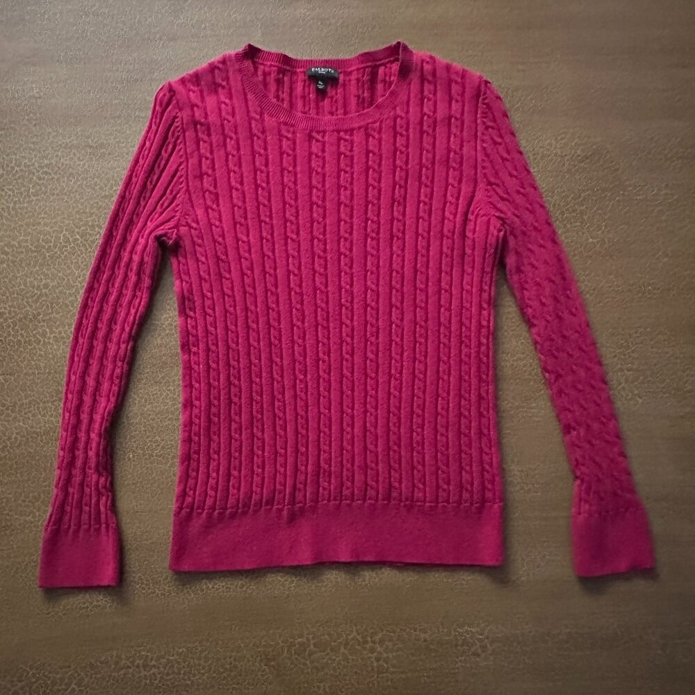 Talbots Red Sweater - Size Petite Medium 10% Wool